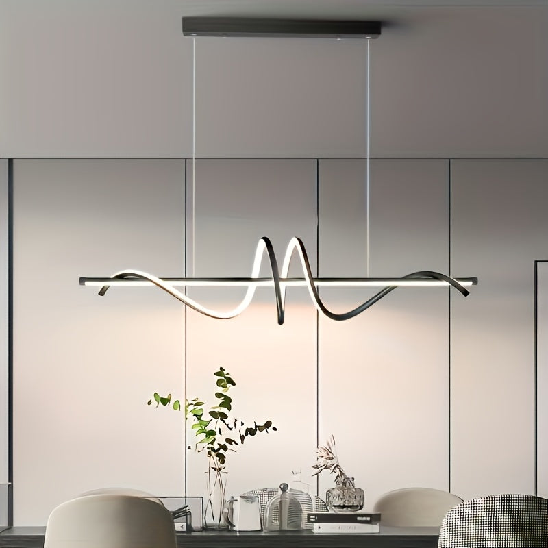 Lámpara de techo LED espiral moderna - Soporte de metal ajustable y extraíble con pantalla de acrílico, montaje semienterrado para dormitorio, sala de estar, pasillo - Conectado eléctricamente, 85V-265V, ideal para regalos de Navidad, oficina de vacacion