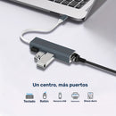 Adaptador USB C a Ethernet con concentrador USB 3.0 de 3 puertos, adaptador de red LAN Gigabit Ethernet RJ45 a USB-C/Thunderbolt 3 4 en 1, construcción de aleación de aluminio, compatible con MacBook Pro/Air, iPad Pro, Chromebook, XPS, Surface - Plug & P