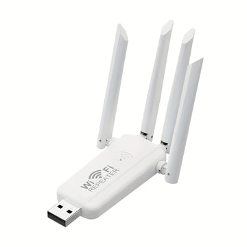 1 pieza de repetidor de WiFi USB, amplificador de señal de Internet de alta velocidad de 300 Mbps, mejorador de red portátil, material de PVC, alimentado por USB, no requiere batería, adecuado para redes domésticas.