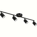 Iluminación de Carril, Luces LED Giratorias de 4 Luces para Cocina Moderna, Apliques Semiflatos para Comedor/Pasillo/Oficina (Enchufe GU10, Bombilla No Incluida)