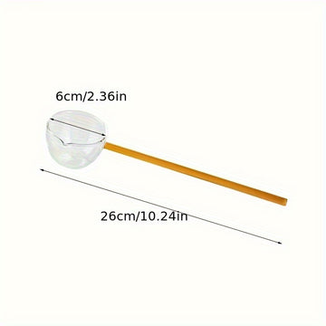 Cuchara De Sopa De Vidrio, Cuchara Con Mango De Vidrio De Borosilicato Alto, Cuchara De Servicio Transparente, Utensilio De Cocina Transparente, Accesorios De Mesa, Cubiertos
