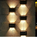 1 pieza/4 piezas de luz decorativa solar para jardín, iluminación de pared con proyector hacia arriba y abajo