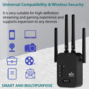 Amplificador de señal Wifi Momoter, modo dual AP/Extensor, fuerte señal Wifi con excelente penetración, soporta 35 dispositivos con 4 antenas para cobertura de 360 grados, incluye puerto Ethernet - Adecuado para oficinas, hogares, cafeterías y otros luga