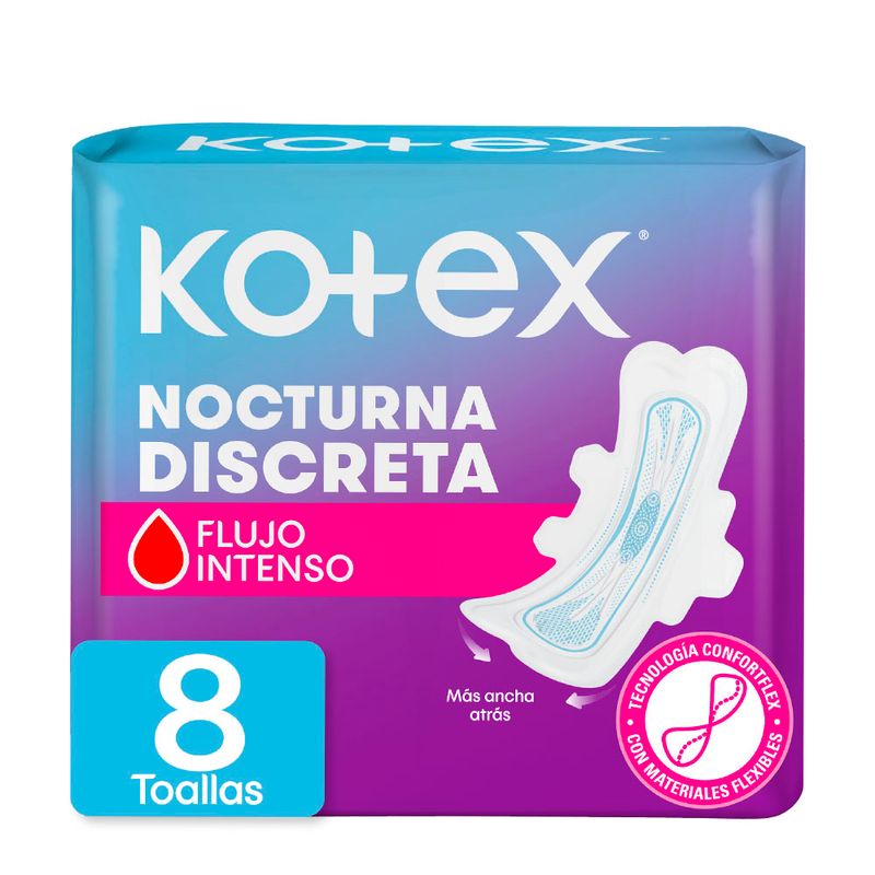 TOALLA HIG KOTEX 8U NOCTURNA TELA