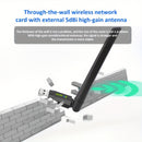 Adaptador inalámbrico WiFi 6 de 286 Mbps, USB, antena de alta ganancia de 2.4 GHz, compatible con 802.11ax, banda dual 5G/4G/3G, plug & play sin necesidad de drivers para Windows 7/10/11, SDIO 6.0, múltiples protocolos de encriptación, gran penetración y