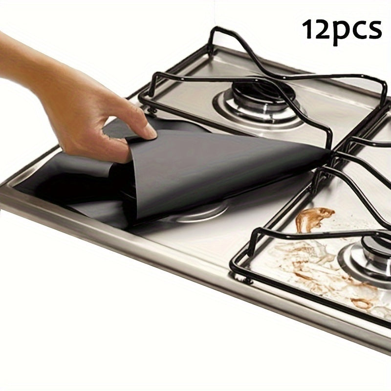 4 Piezas / 8 Piezas / 12 Piezas - Cubierta reutilizable para quemador superior de estufa, almohadilla antiadherente lavable, suministros de cocina, resistentes al calor y mantienen la estufa limpia