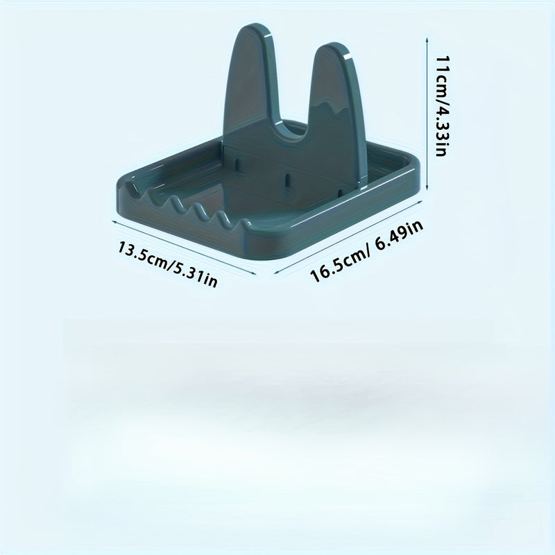 1pc Soporte multifuncional plegable para utensilios de cocina de plástico, con tapa, sin necesidad de taladrar, ahorra espacio, para organizar accesorios de cocina