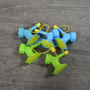 Juego de 5 regaderas de plástico ajustables con doble rociador, ideal para plantas de interior y exterior, herramientas de riego para jardín, riego de plantas, boquilla ajustable, plástico duradero
