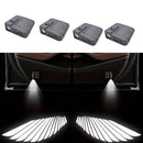 Conjunto de 4 piezas Luz de proyección para puerta con forma de alas Luz de inducción de fibra de carbono Luz decorativa de bienvenida Luz ambiental