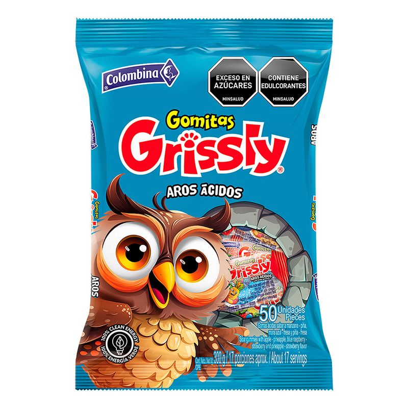 GOMA GRISSLY 300G AROS ACIDOS