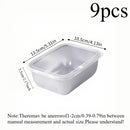 Juego de 9 Recipientes Apilables para Alimentos de Acero Inoxidable con Tapas - Libre de BPA, Organizador Multiusos para Cocina, Apto para Lavavajillas y Contacto con Alimentos, Sin Necesidad de Electricidad