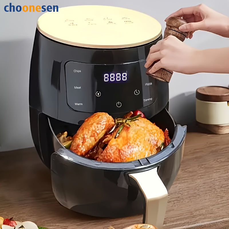 Freidora Eléctrica Multifuncional con Pantalla Táctil Inteligente y Gran Capacidad para Hacer Papas Fritas