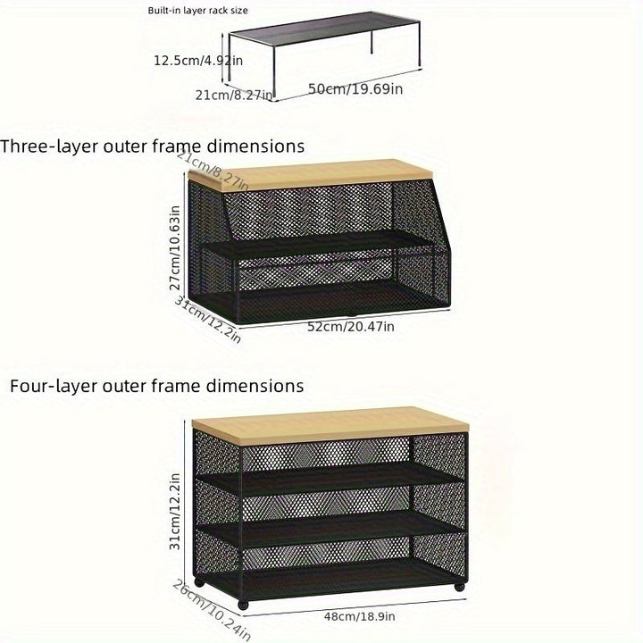 Estante de almacenamiento de cocina de metal negro de 3 niveles con cubierta de malla - Organizador de capas múltiples para sobras, platos, tazas y utensilios - Organizador de encimera que ahorra espacio para uso doméstico y restaurante, organizadores y