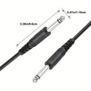 Cable de audio I-zclive de 6.5 mm, cable de audio macho a macho de 6.35 mm, cable de audio de 6.5 mm de cobre libre de oxígeno, cable de audio de reducción de ruido de 6.35 mm, conector de metal aplicable para computadora, DVD, bajo, teclado. Eid Al-Adha