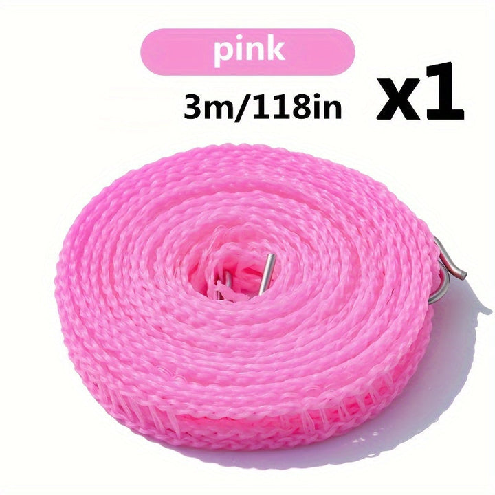 1 Tendedero De 3 M/5 M/8 M, Tendedero Mejorado Y Grueso, Tendedero Portátil, Tendedero Colgante, Cuerda Antideslizante A Prueba De Viento Para Curar El Sol, Tendedero Para Acampar, Cuerda Colgante Para Colgar Ropa Al Aire Libre, Adecuado Para Secar Ropa