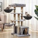 1 pieza, árbol de gato con hamaca, material de acero inoxidable, resistente y duradero con cesta, accesorio de hamaca de árbol de gato cómodo, reemplazo universal de hamaca de árbol de gato grande, adecuado para gatos, hamaca de gato gris de un solo ojo,