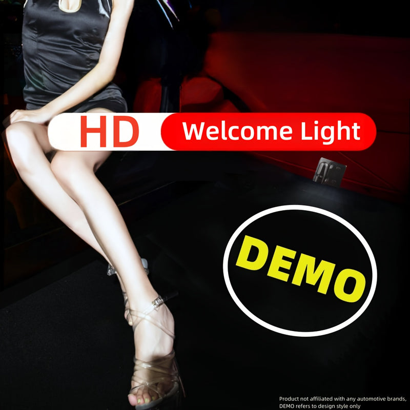 4 piezas de Luces de Bienvenida para Puertas de Coche con Proyección de Logotipo al Estilo OEM, Proyector de Logotipo Inspirado en Equipo Original, Proyección de Logotipo HD, Fácil Instalación - Compatibilidad Universal para Vehículos