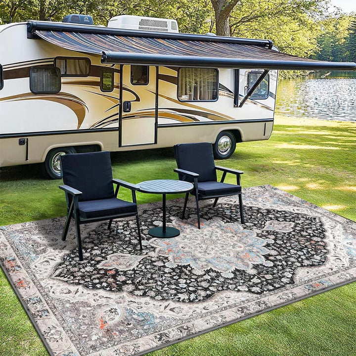 Alfombra de Terciopelo/851g/m² Moderna y Minimalista para Sala de Juegos, Suave y Fácil Cuidado en Crema Francesa - Estilo Lujo Ligero Premium, Antideslizante y Lavable a Máquina, Ideal para Camping al Aire Libre con Patrón Grande y Base Antideslizante