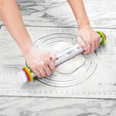 1 pieza de rodillo ajustable con 4 discos extraíbles para hacer pizza, galletas, gominolas, pasteles, pasta y más productos de panadería - Rodillo de masa antiadherente para un uso fácil