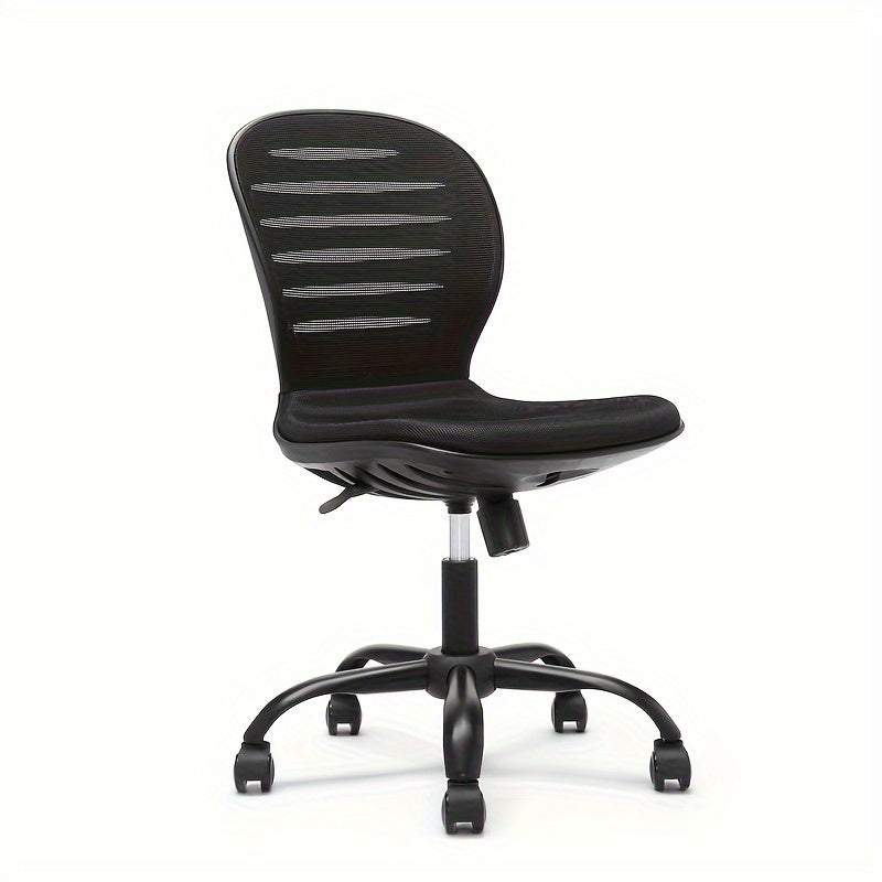 Silla de Dibujo Ergonómica sin Brazos con Altura Ajustable - Respaldo Alto, Asiento de Malla Transpirable, Fácil de Montar, Silla Giratoria con Ruedas - Ideal para Estudio, Aula, Laboratorio, Oficina en Casa, Silla de Escritorio