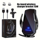 cargador sin varillas para coche de 15W con soporte para ventilación, giratorio vertical y horizontal a 360°, soporte estable para teléfono, incluye 2 cabezales magnéticos, compatible con todos los modelos móviles como Apple, Xiaomi, etc