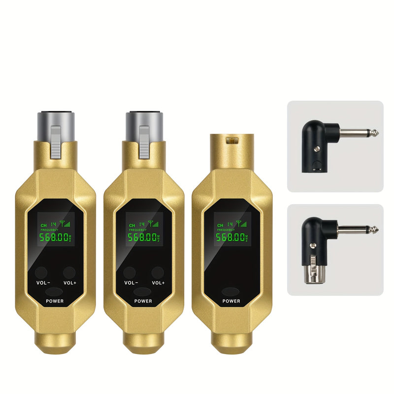 XGeS 5V/48V Transmisor de micrófono inalámbrico - Convierte micrófonos con cable a inalámbricos, batería de litio recargable, carga rápida de 2,1A, interruptor de 5V/48V, ideal para guitarra, bajo y mezcla, sistema de micrófono inalámbrico | receptor de