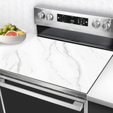 1 pieza, alfombrilla de encimera de textura de mármol blanco, 71.88x52.07 cm, suave, absorbente, a prueba de aceite, resistente al calor, antideslizante y fácil de limpiar. Ideal para encimera, lavavajillas, lavadora, secadora, cocina de inducción y plan