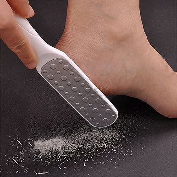 1 pieza, eliminador y raspador de luz muerta de doble cara, herramienta de cuidado de pies ergonómica manual con superficie texturizada para un suave beige claro, cuidado de talones y dedos del pie, no necesita electricidad, diseño portátil para uso domé