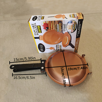 EZDEXIAOWU -HB, un molde para pasteles, un sartén plegable mexicano, un sartén de doble cara, un sartén plegable para desayuno, perfecto para cocinar todos los días (se recomienda cocinar a fuego medio o bajo, utilizando una espátula de silicona).