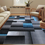 1pc Alfombra de decoración de Navidad, geométrico abstracto, estilo nórdico, antideslizante, lavable en máquina, fibra de poliéster 100%, para salón, sofá, mesa de café, mesita de noche, mesa de comedor, cocina, sala de juegos, interior, exterior, jardín