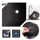 Conjunto de 6 Alfombrillas de Protección para Estufa de Gas 26.92cm x 26.92cm, Reutilizables, Estables a Altas Temperaturas, Seguras y No Tóxicas, Antiadherentes, Fáciles de Limpiar, Accesorios de Cocina