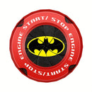 1 pieza de WB Batman, tapa de botón de arranque de coche, diseño redondeado giratorio, adecuado para botón de arranque/parada, mejora duradera de plástico interior, diseño de patrón audaz | Estuche protector duradero de plástico