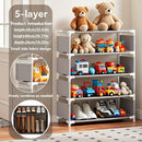 Estante de almacenamiento de juguetes de metal de 4/5/6/7 niveles - Resistente, ensamblaje sin herramientas, diseño moderno con ruedas y estructura sólida para juguetes, libros, juegos - Ideal para la organización del hogar y la sala de juegos, organizad