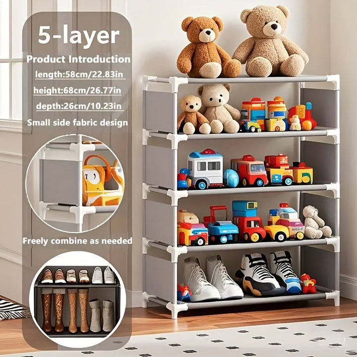 Estante de almacenamiento de juguetes de metal de 4/5/6/7 niveles - Resistente, ensamblaje sin herramientas, diseño moderno con ruedas y estructura sólida para juguetes, libros, juegos - Ideal para la organización del hogar y la sala de juegos, organizad