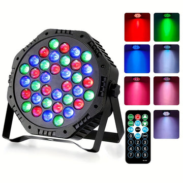36 Luces LED de colores para estudios de baile, iluminación de escenario para bodas y actuaciones, mejorando la atmósfera.