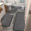 Juego de baño de espuma de memoria premium: [Densidad de esponja 25D] 3 piezas de alfombrilla antideslizante, alfombrilla de baño de terciopelo super suave y absorbente con forma de U para el inodoro - Adecuado para bañera, ducha, accesorios de baño, alf