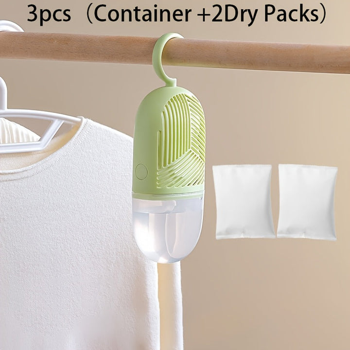 3, 8 o 10 piezas de caja absorbente de humedad portátil, solución reutilizable para armario, sótano, baño y dormitorio | No requiere electricidad | Sin pilas incluidas