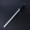 Afilador de Cuchillos Duradero de Acero al Carbono - Herramienta de Cocina Compacta de 12 Pulgadas con Varilla de Afilado Plana para un Afilado Fácil, Rápido y Sin Batería