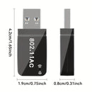 Adaptador sin varillas USB 1300Mbps para PC con Antena Dual Band de Alta Ganancia 5G/2.4G, Compatible con Windows 7/8/1/10/11: ¡Convierte tu PC en un Punto Acceso Móvil y Ofrece WiFi Instantáneo!