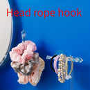 1 gancho adhesivo para organizar accesorios de cabello, dijes, cintas, aros y bandas elásticas, sin perforación, con cadena para llaves