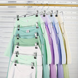 Percha Plegable de Acero Inoxidable de 6 Capas - Organizador de Ropa Multinivel para Ahorrar Espacio en Armario y Guardarropa, Sujeta Jeans, Faldas y Más