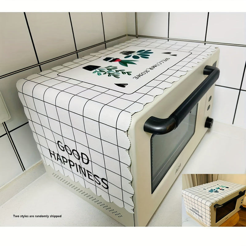 Cubierta para Horno de Microondas - Tela de Poliéster Gruesa, Resistente al Aceite y al Agua, 35x99cm, Protector Antipolvo para Electrodomésticos de Cocina