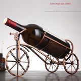 1pieza Estante de vino de metal vintage con soporte de vidrio, acabado lacado, gran capacidad de 5.0L Diseño de carruaje Gabinete de vino para exhibición de sala de estar