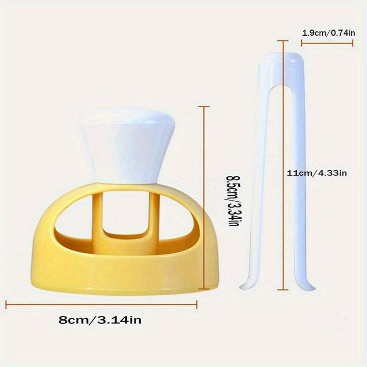 Kit para Hacer Donas Fácil de Usar (2 piezas) - Cortador de Plástico PP Antiadherente y Pinzas para Bañar, Ideal para Hornear en Casa