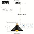 2/3/4/6/8 piezas de candelabro industrial E27/E26 base, luces colgantes retro antiguas, iluminación para el hogar y la cocina, luz de poste