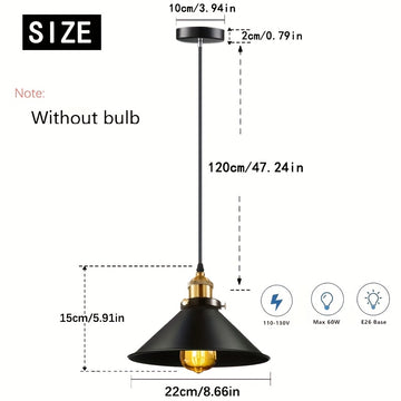 2/3/4/6/8 piezas de candelabro industrial E27/E26 base, luces colgantes retro antiguas, iluminación para el hogar y la cocina, luz de poste