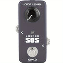 KOKKO LOOPER pedal - procesador de efectos de retraso en bucle con alimentación USB, perilla Loop Level para guitarra/bajo - looper compacto compatible con pedalboards para actuaciones en vivo, grabación y práctica - ideal para guitarristas eléctricos y