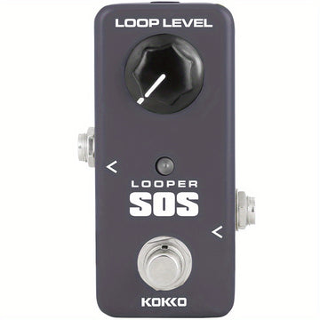 KOKKO LOOPER pedal - procesador de efectos de retraso en bucle con alimentación USB, perilla Loop Level para guitarra/bajo - looper compacto compatible con pedalboards para actuaciones en vivo, grabación y práctica - ideal para guitarristas eléctricos y