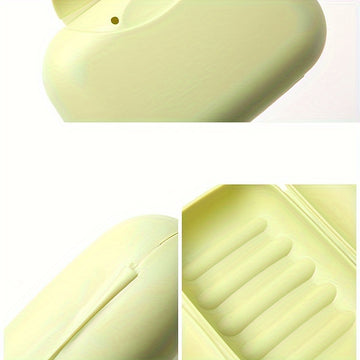 Jabonera de Viaje a Prueba de Fugas con Tapa - Impermeable, Porta Jabón de Plástico Portátil para Esenciales de Baño y Ducha