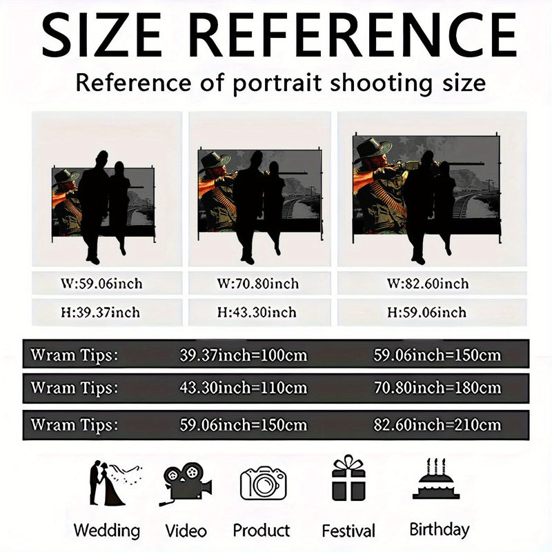 1pieza Telón para el videojuego Red Dead Redemption, perfecto para eventos de juegos y espacios multifuncionales de arcade, no requiere electricidad - ideal para diversas ocasiones y celebraciones BJB1220B